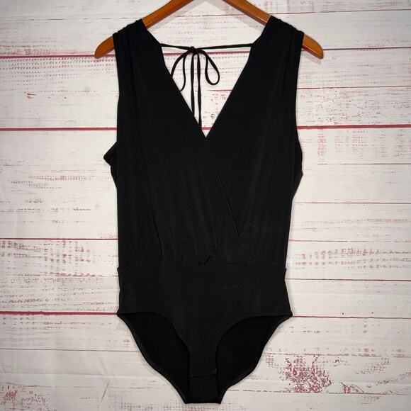 BCBGeneration Deep Plunge Neckline Tie Back Bodysuit | Women's Small - Picture 3 of 10